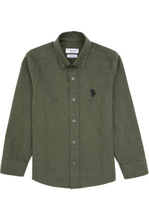 U.s. Polo Assn. Erkek Çocuk Haki Gömlek Basic 50316769-VR027