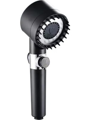 Pearl Shop Masajlı Filtreli 3 Fonksiyonlu Siyah El Duşu, Handshower, Massage Handshower