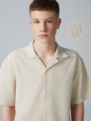 Lc Waikiki Yeni Sezon Kısa Kollu Dokulu Genç Erkek Gömlek