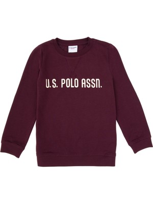 U.S. Polo Assn. Erkek Çocuk Bordo Bisiklet Yaka Sweatshirt 50314939-VR177