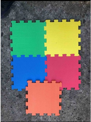 Ekim Toys  9 Parça Büyük Boy Düz Eva Oyun Karosu Yer Matı Puzzle Yapboz