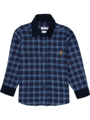 U.s. Polo Assn. Erkek Çocuk Indigo Gömlek Desenli 50316674-VR028