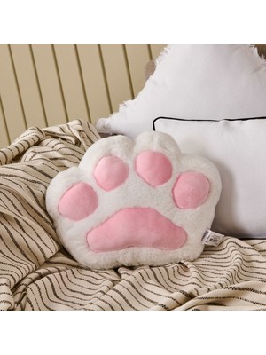 Matmel Soft Pati Figürlü Yastık - Beyaz - 40X30 cm