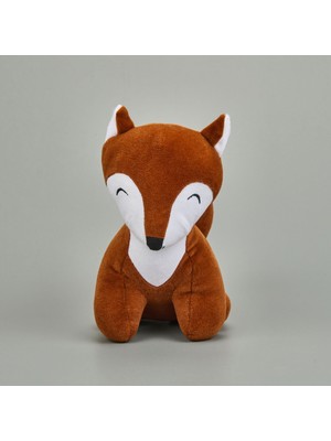 Matmel Soft Tilki Figürlü Yastık - Kahverengi - 25X25 cm