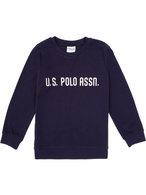U.S. Polo Assn. Erkek Çocuk Mürdüm Bisiklet Yaka Sweatshirt 50314939-VR074