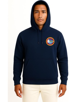 Bahriyeli Collection Kapüşonlu Tcg Meltem P-334 Cep ve Sırt Tasarımlı Unisex Sweatshirt