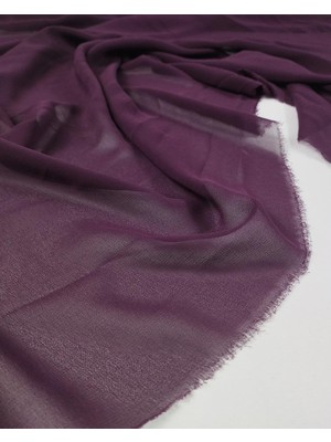 Kumaş Parça Patlıcan Moru Renkte Şifon En: 145 cm