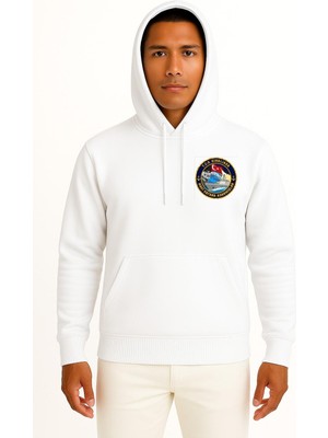 Bahriyeli Collection Kapüşonlu F514 Tcg Kınalıada Cep ve Sırt Tasarımlı Unisex Sweatshirt