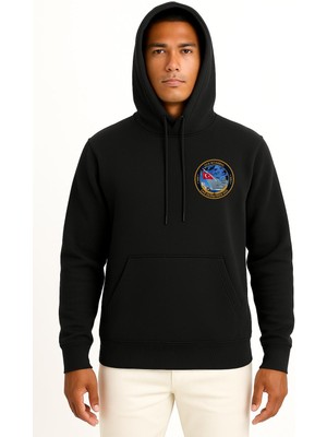 Bahriyeli Collection Kapüşonlu Tcg Istanbul F-515 Cep ve Sırt Tasarımlı Unisex Sweatshirt