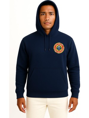 Bahriyeli Collection Kapüşonlu F503 Tcg Beykoz Cep ve Sırt Tasarımlı Unisex Sweatshirt