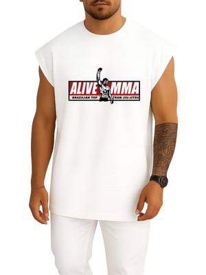 Bahriyeli Collection Oversize Mma Mixed Martial Arts Brazilian Jiu-Jitsu Göğüs Tasarımlı Atlet