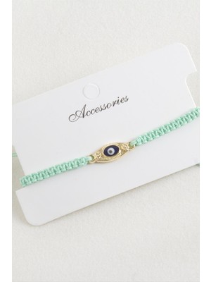 Bijuteri Net Göz Makrome Örgülü Bileklik