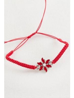 Bijuteri Net Papatya Makrome Örgülü Bileklik