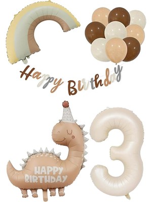 Yaş Retro Dinazor Konsept Doğum Günü Seti