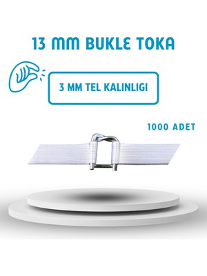 Dalpak Ambalaj 13 mm Galvaniz Bukle Toka 3,00 mm Tel Kalınlığı ( Kompozit Lifli Çember Tokası )