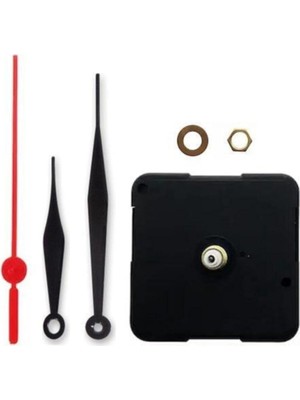 1 Adet, Duvar Saat Mekanizması, 10 mm Şaft, Sessiz, Saat Motoru, Metal Akrep, Yelkovan, Saniye