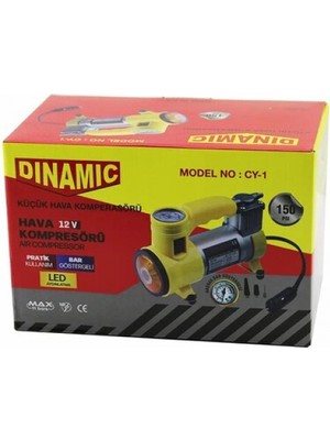 Marsilyan Oto - Araç Hava Kompresörü Kamyon - Otobüs - DC/12V-13.5V - 15AMP - 150PSI - Bar Gösterge - LED Aydınlatma Cy-1  (4887)