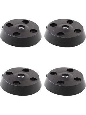 4 Adet Mobilya Masa Sehpa Ayağı Bağlantı Aparatı Düz Ayak Tabanı Siyah