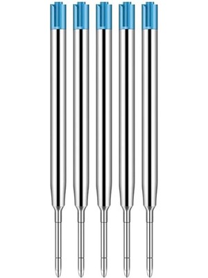 Kalem Yedeği 5 Adet Tükenmez Kalem Içi Yedek Mavi Metal Tükenmez Kalem Içi Okul Ofis Jel Kalem Içi Mavi