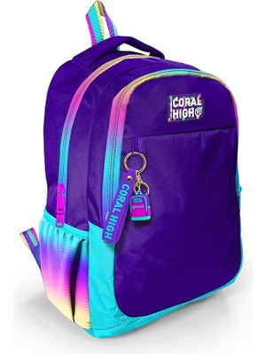 High Rainbow Fermuarlı Mor Ilkokul Ortaokul ve Günlük Sırt Çantası - Kız Çocuk