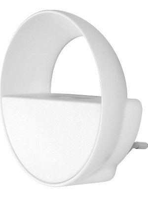 Pearl Shop LED Soket Gece Lambası, 0,7 W, 15 Lümen, 4000 K, Lunetta Gece Lambası Kısılabilir, Dokunmatik Karartma Teknolojisi ile Soğuk Beyaz, 1 Adet