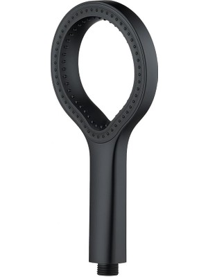 Pearl Shop Yuvarlak Siyah Duş Başlığı – Ince Akışlı, Yumuşak Su Etkili, Şık ve Ergonomik Tasarım, Abs Malzeme, Modern Banyo Başlığı