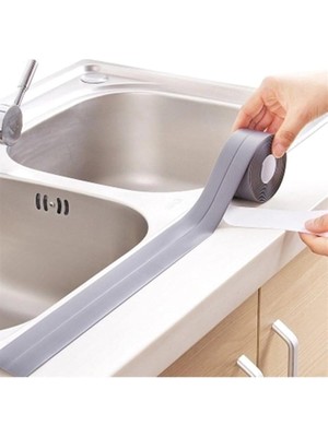 Pearl Shop Gri Duş Pvc Lavabo Küvet Tezgah Kenar Banyo Mutfak Pencere 3,2 mt Su Sızdırmaz Geçirmez Yalıtım Bant