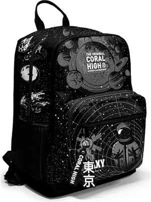 Pearl Shop High Dört Bölmeli Siyah Galaxy Ortaokul Çantası - Erkek Çocuk