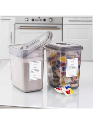 Pearl Shop Diamond 2 Li Deterjan Saklama Kutusu Deterjan Saklama Kabı Çok Amaçlı Saklama Kabı Seti 2lt