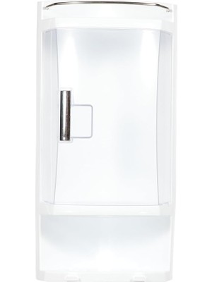 Pearl Shop Banyo Köşe Rafı, 26 Cm, 3 Raf, Kapaklı Hazne, Şeffaf Naturel