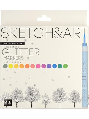 Pearl Shop Visconti Sketch&amp;art Simli Marker Seti (12 Renk)
