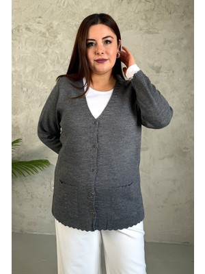 Modaplaza Kadın Akrilik Triko Kumaş Hırka