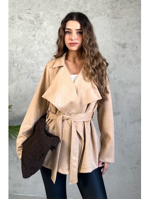 Modaplaza Kadın Skuba Süet Ceket 2726