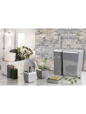 Pearl Shop Toskana Banyo Seti/gri
