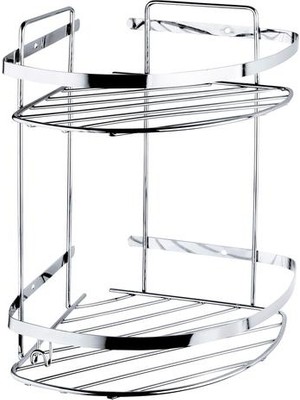 Tema 18X18 2 Katlı Köşe Şampuanık 304 Kalite Paslanmaz Çelik