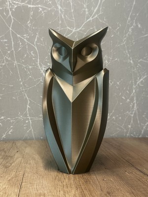 TSC 14CM Baykuş Minimalist Dekoratif Hediyelik Eşya Işyeri Karbon Pla