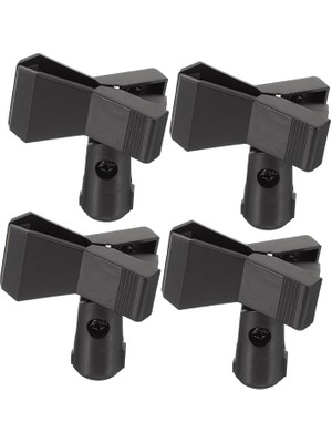 Pearl Shop 4ADET Lü Mikrofon Klipsi Seti Dayanıklı Mikrofon Tutucu Standart Yay Klipsi Kablosuz ve Kablolu Mikrofonlar