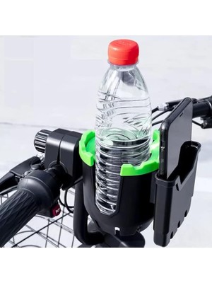 Pearl Shop Bisiklet Su Şişesi Tutucu ve Telefon Tutucu, Çok Işlevli 360 Derece Döndürme, Bebek Arabası ve Bisiklet Bardak Tutucu, Suluk ve Telefon Tutucu