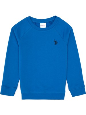 U.S. Polo Assn. Erkek Çocuk Saks Basic Bisiklet Yaka Sweatshirt 50313832-VR032