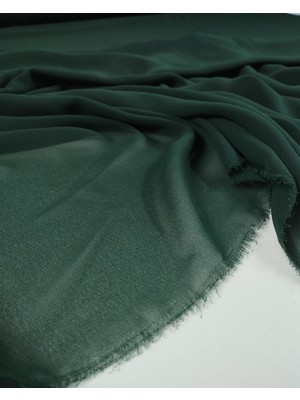 Kumaş Parça Zümrüt Yeşil Renkte Şifon En: 145 cm