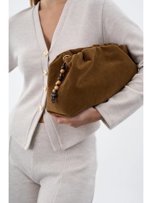 staybeautiful Kadın Büzgülü Çanta Taba Süet