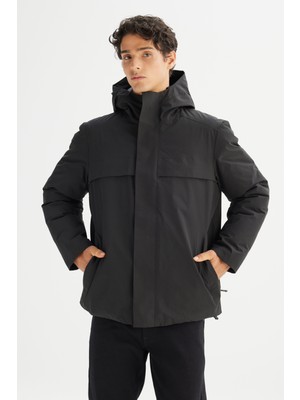 Lee Relaxed Fit Rahat Kesim Kapüşonlu Cepli Şişme Mont