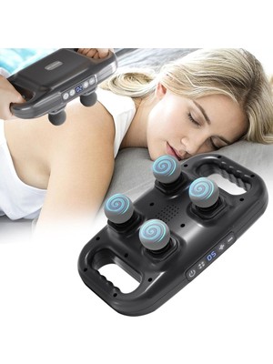 Dktt 4 Başlıklı Masaj Tabancası Ergonomik Derin Doku Sırt ve Boyun Masaj Aleti Ağrı ve Sızı Giderici