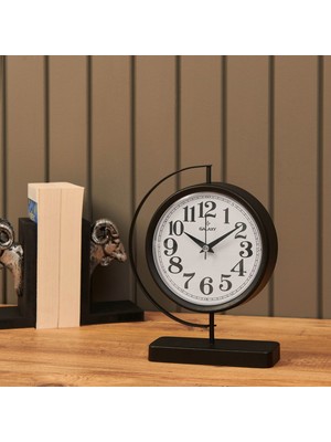 Matmel Masa Saati - Siyah - 25X7X19 cm