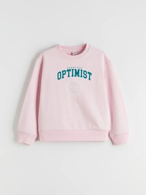 LC Waikiki Bisiklet Yaka Baskılı Kız Çocuk Sweatshirt  (W5)