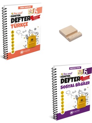 Çanta Yayınları 6. Sınıf Öğreten Defter Türkçe ve Sosyal Bilgiler + Telefon Standı
