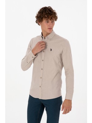 U.s. Polo Assn. Erkek Bej Gömlek Basic 50316721-VR011