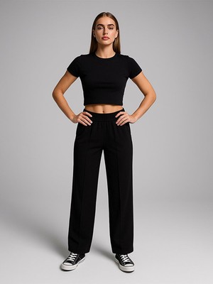 LTB Beli Lastikli Polar Siyah Eşofman