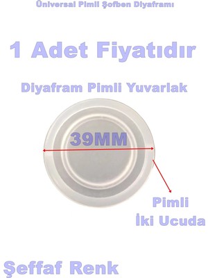 Ender Yuvarlak Slikon Şofben Diyafram Contası 39MM Pimli