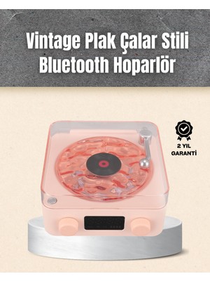 Astraltech Retro Bluetooth Hoparlör - Yumuşak Gece Lambası ve Saat Göstergeli